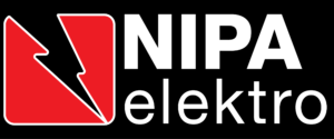 NIPA elektro logo vector - bold-red-white